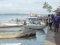 From Gizo we organized a 'banana boat' to take us to Kolombangara Island. (Click for large view)